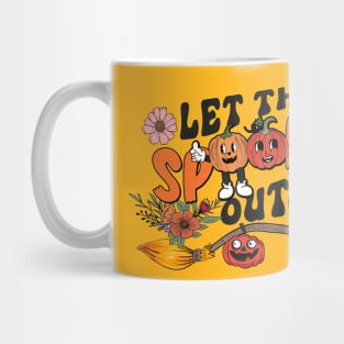 Groovy,Let Spooky-Retro Halloween,Vintage Design Mug